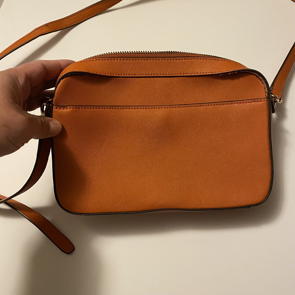 Henri Bendel Orange Leather Camera Crossbody Bag - Picture 5 of 13
